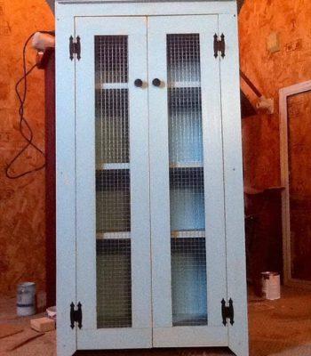 recycled pallet bathroom storage cabinet