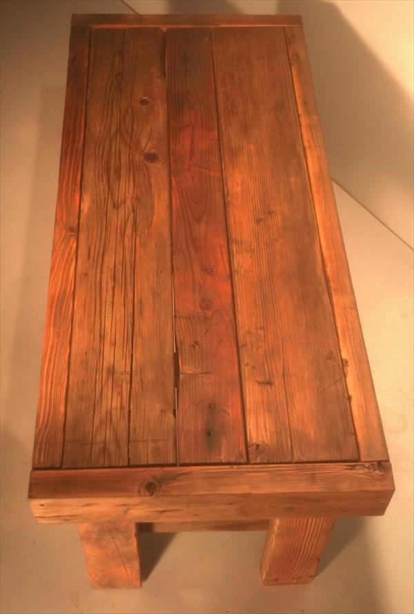 reclaimed pallet wood coffee table