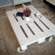 recycled pallet white coffee table