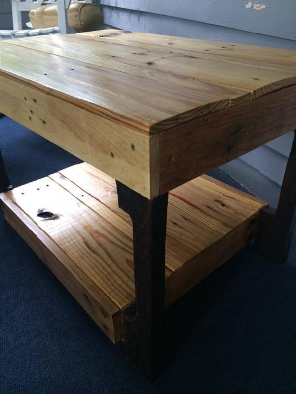 upcycled pallet wood coffee table