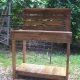 recycled pallet potting table and buffet