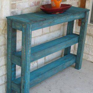 reclaimed pallet side table and media console