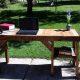 recycled pallet wood desk