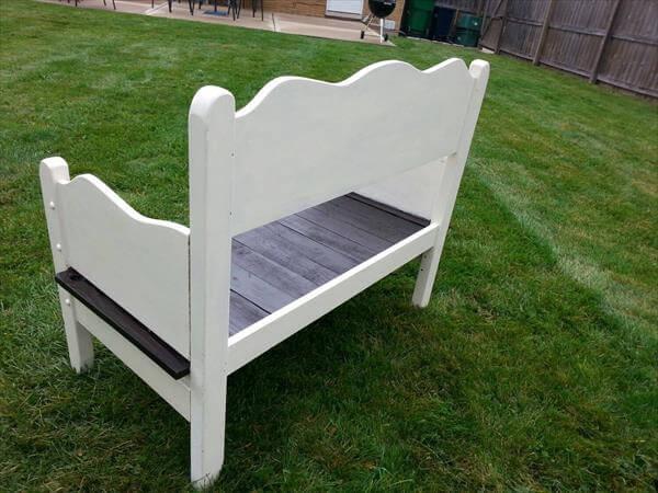 handcrafted pallet garden bench