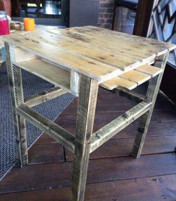 recycled pallet end table