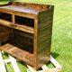 recycled pallet entertainment desk