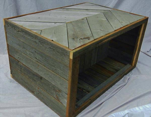 reclaimed pallet chevron coffee table