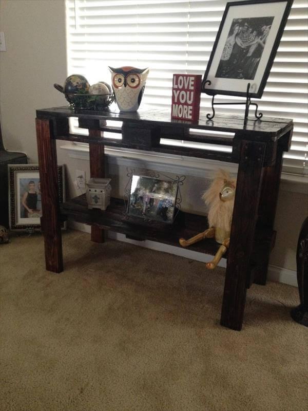 reclaimed pallet entry table