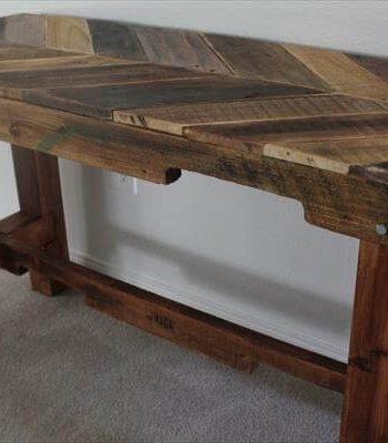 handcrafted pallet chevron table