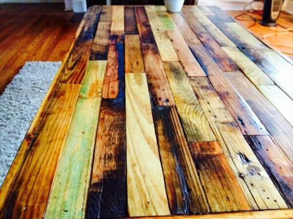 handcrafted pallet industrial coffee table