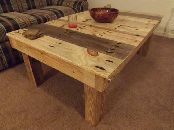 recycled pallet coffee table