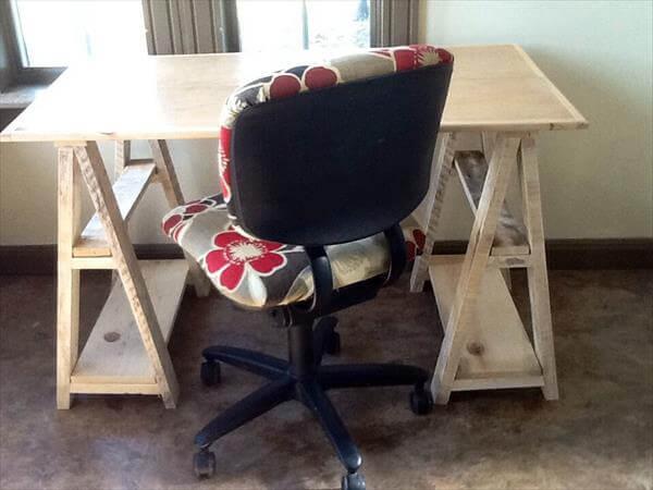 recycled pallet study desk