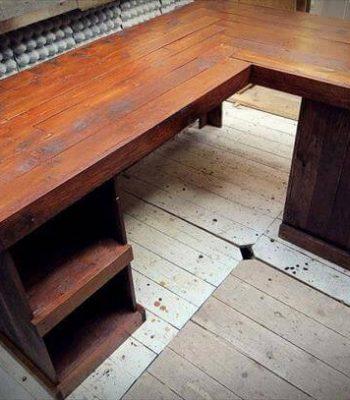 recycled pallet sectional desk