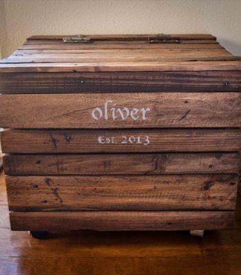 recycled pallet toy box