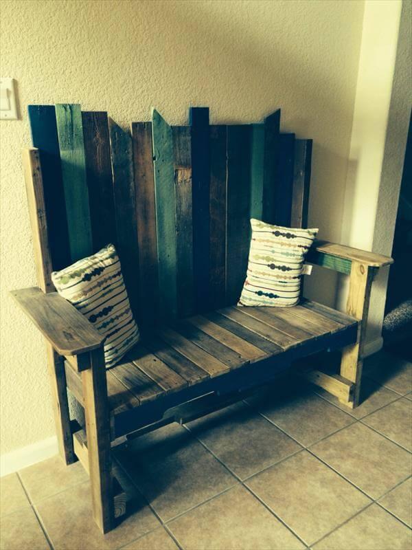 DIY Recycled Pallet Wood Bench – 101 Pallets