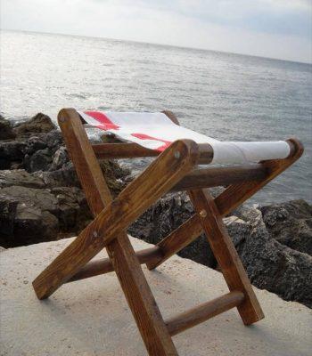 upcycled pallet wood sail stool