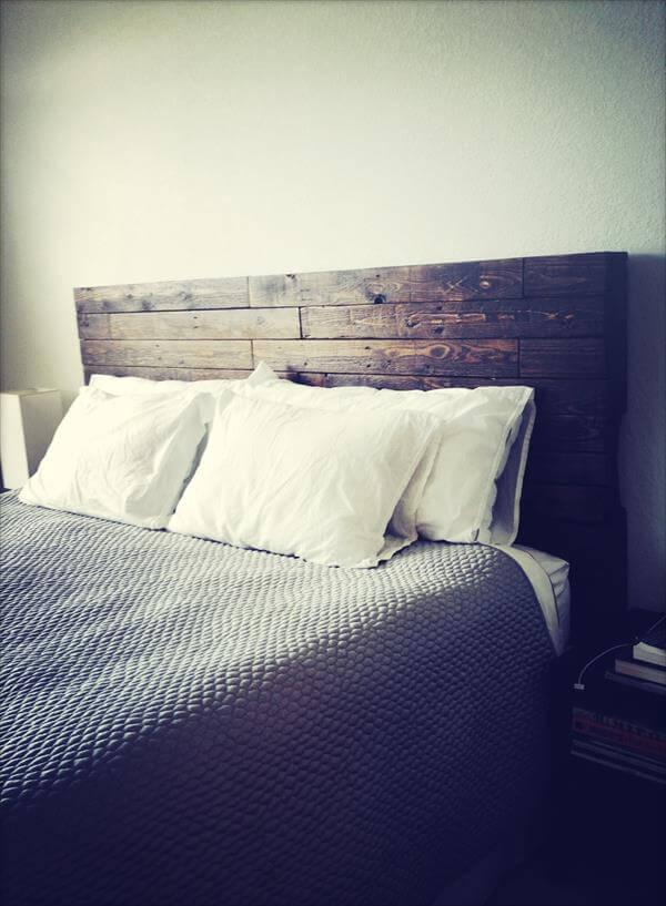 upcycled pallet bed with headboard
