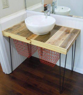 Wood Pallet Furniture Ideas Diy Projects 101 Pallets - How To Build A Bathroom Vanity Out Of Pallets