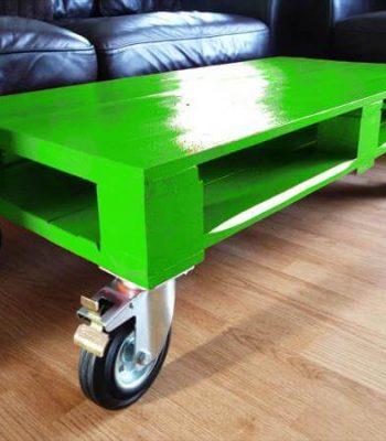 chic pallet coffee table with wheels