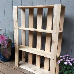 recycled pallet wall hanging shelves