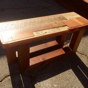 reused pallet entry bench