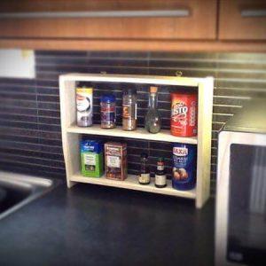 upcycled pallet spice rack