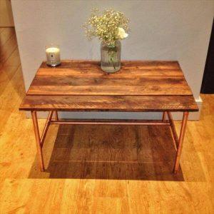 diy pallet and copper coffee table