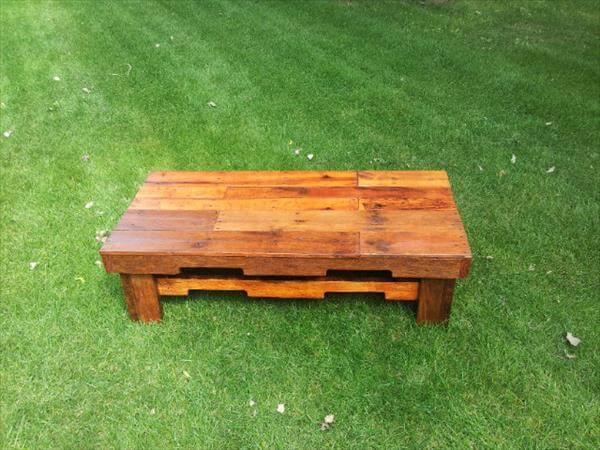 recycled maple pallet coffee table