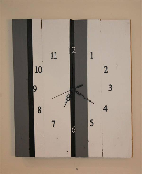 handmade pallet wall clock 
