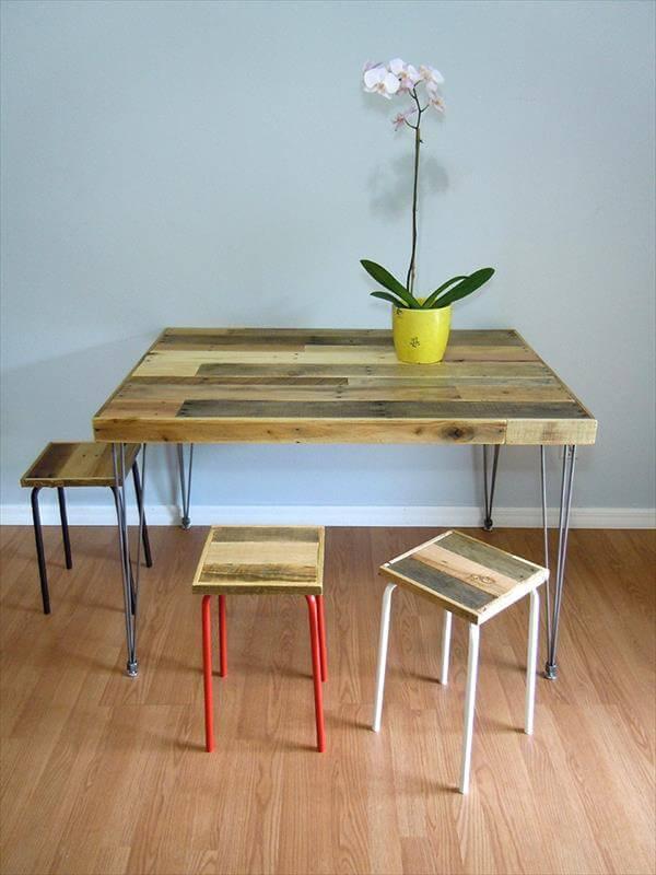 rustic yet modern pallet dining table