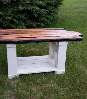 diy pallet and fallen tree coffee table