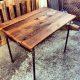 recycled pallet iron pipe desk