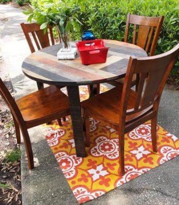 handmade pallet round dining table