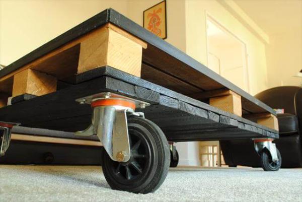 pallet table with wheels