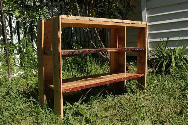 upcycled pallet shoes rack