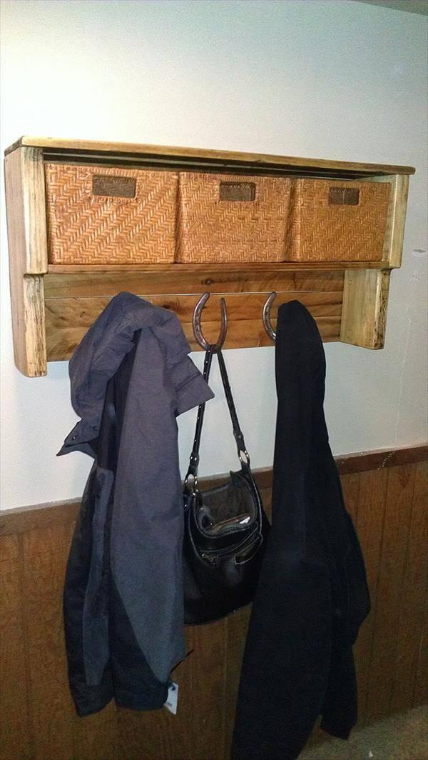 repurposed pallet coat rack