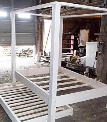 recycled pallet twin pallet canopy bed