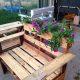 recycled pallet chair with planter