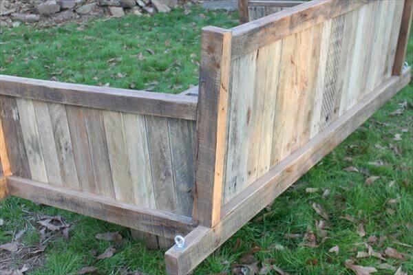 recycled pallet swing bed