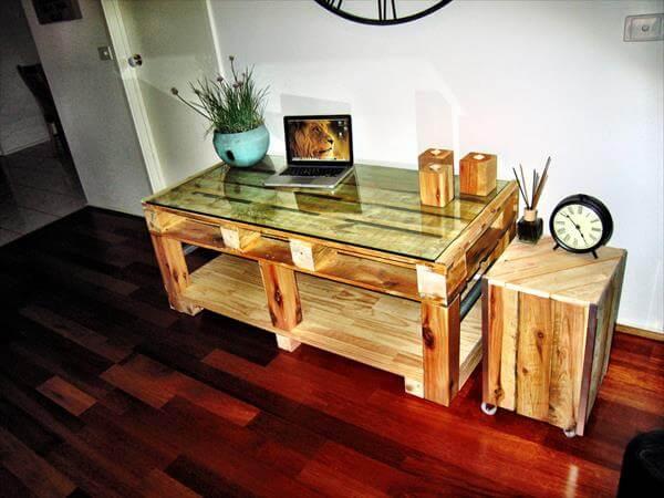 recycled pallet TV unit