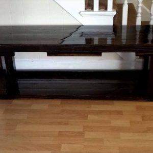recycled pallet entry way bench