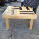 recycled pallet dual toned pallet accent table