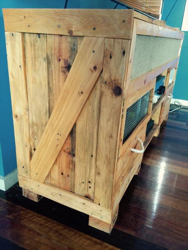 upcycled pallet TV cabinet