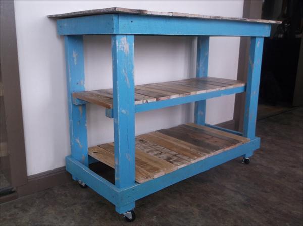 repurposed pallet 3 tiered kitchen island table