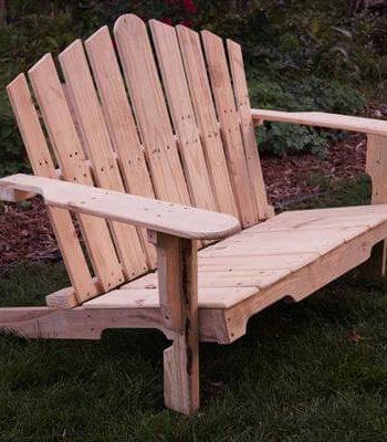 recycled pallet adirondack bench