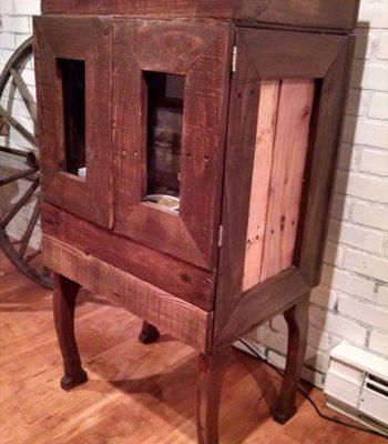recycled pallet pipe cabinet