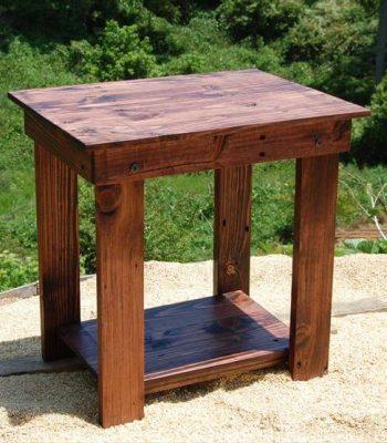 recycled pallet side table and bedside table
