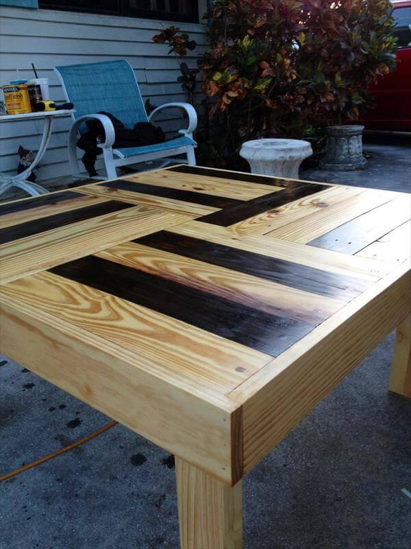 repurposed pallet accent table