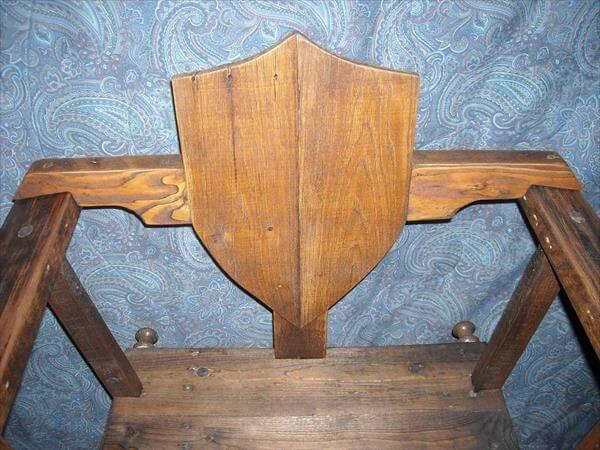 rustic pallet viking chair