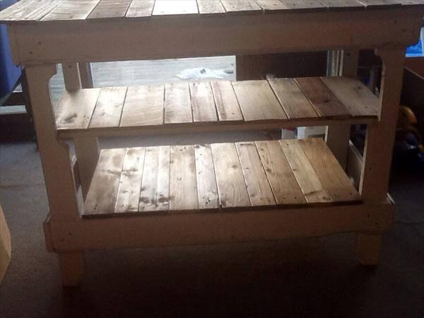 rustic yet modern pallet kitchen island table